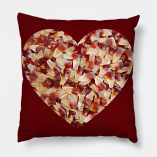 Gummy Cola Bottles Candy Heart Pillow