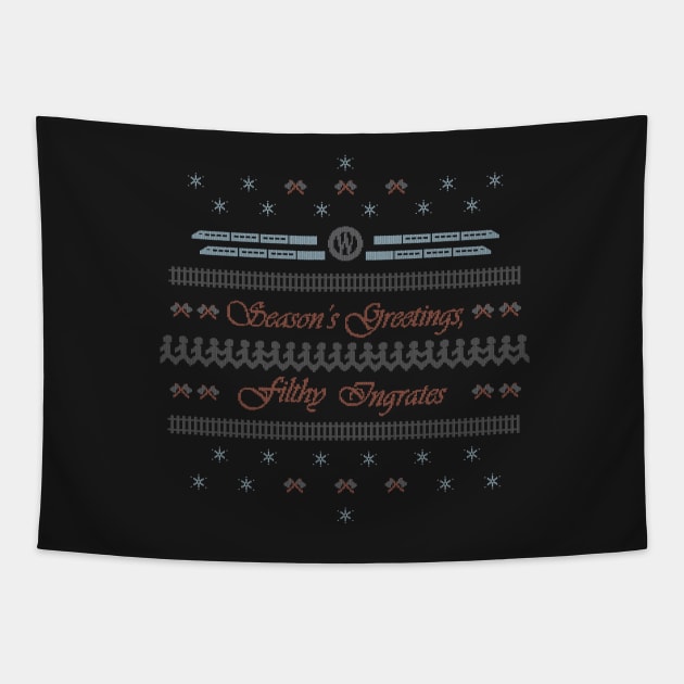 Season's Greetings, Filthy Ingrates Tapestry by JetAylor