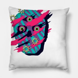 Skull Ghettoblaster by Laprisamata Pillow