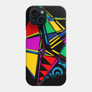 Data Art Maurer Rose | Abstract Funky Geometric Star Black Phone Case