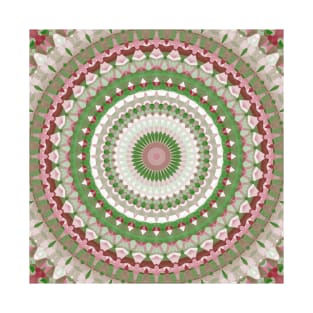 Boho Groovy Intricate Christmas Mandala T-Shirt