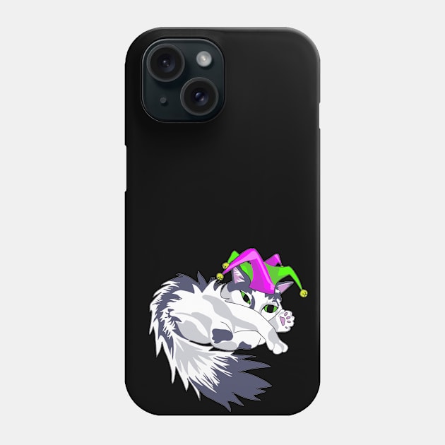 Jester Cat Phone Case by macpeters