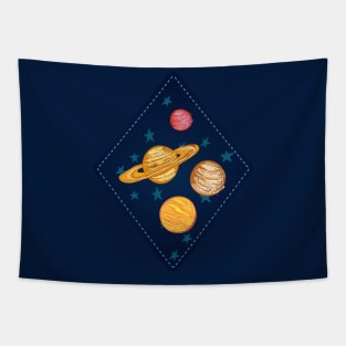 Cute Space Stamp Tapestry