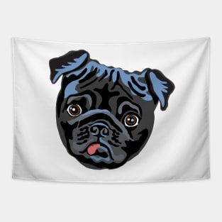 Black pug Tapestry