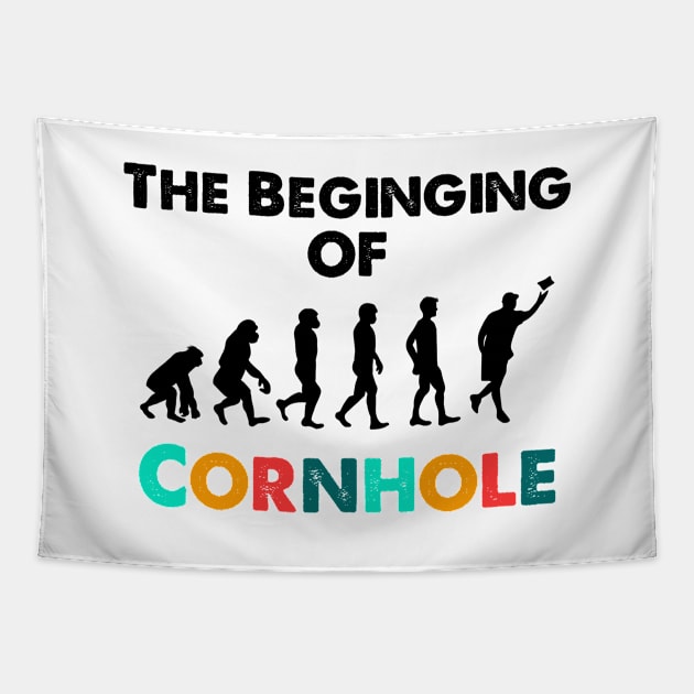 Cornhole Evolution, Cornhole Champ Tapestry by Cor Designs