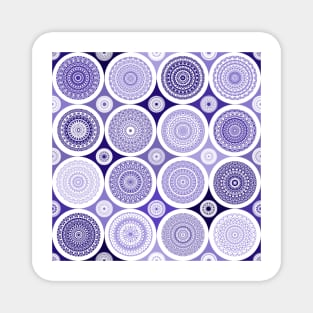 repeating pattern with boho style circles, lavender color Magnet