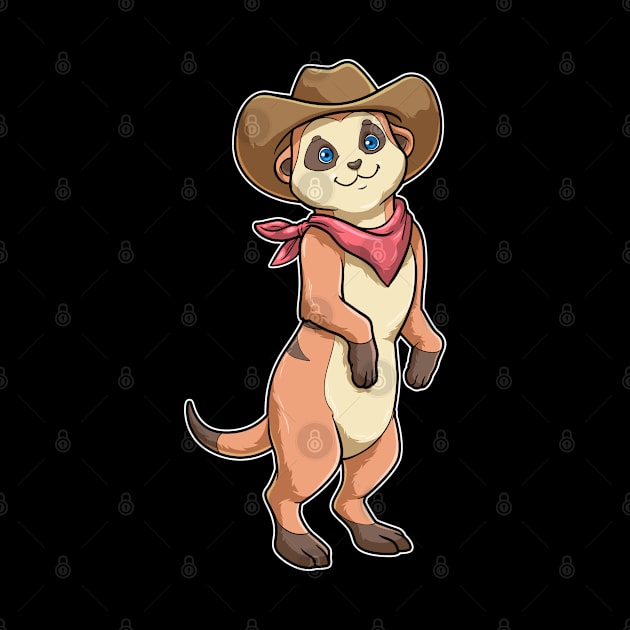 Meerkat as Cowboy with Scarf by Markus Schnabel