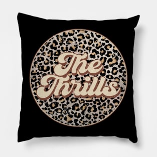 Retro Music Thrills Personalized Name Circle Birthday Pillow