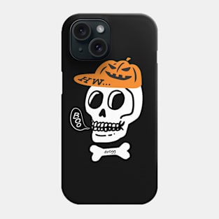 skull with pumpkin cap Phone Case