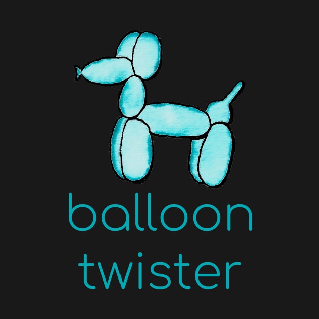 Watercolor Balloon Twister (Teal) by KelseyLovelle
