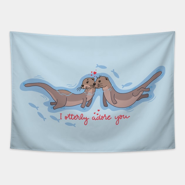 I otterly adore you Tapestry by illograph