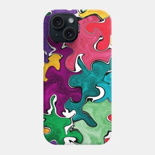 Rainbow colorful design, psychedelic abstract art Phone Case