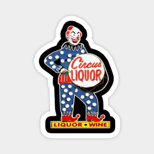 Clown Liquor Vintage Retro Circus Magnet