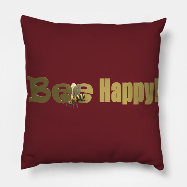 Bee Happy Pillow by CDUS