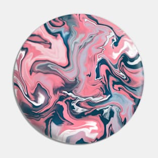 Shades of Moody Pink and Blue Aesthetic Marble Pattern Pin