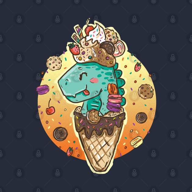 Dino Ice Cream by Norse Dog Studio