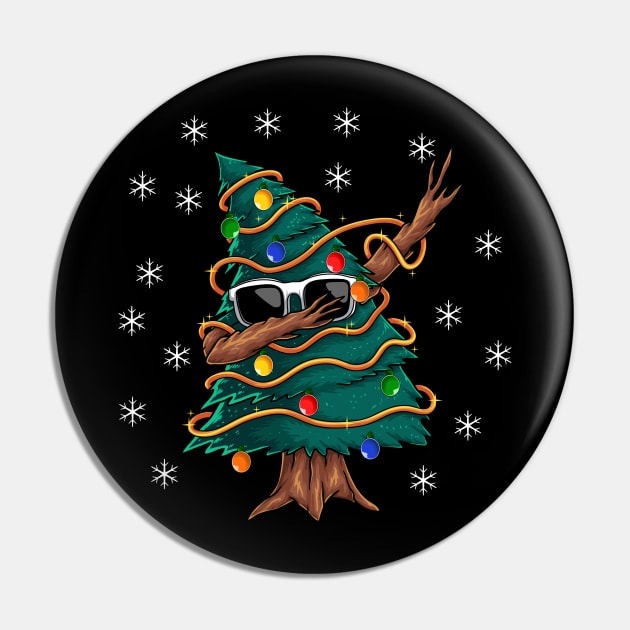 Dabbing Christmas Tree Pin by NorseMagic