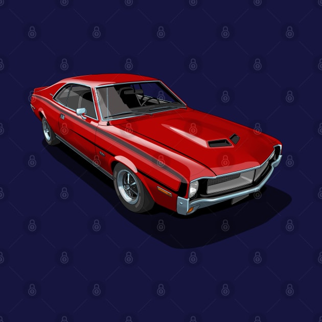 AMC Javelin in Matador Red by candcretro