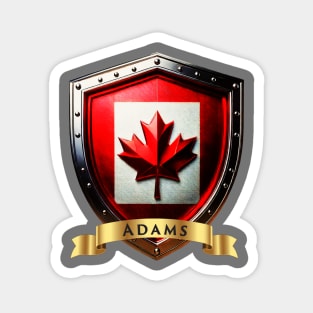 Adams Family Canada Shield, Maple Leaf Pride Crest Magnet