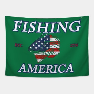 Fishing America bass Tapestry