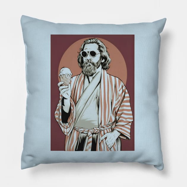 The big lebowski the dude and ice cream Pillow by Aldrvnd