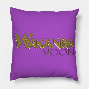 Wakanda Moon Logo (Text) Pillow