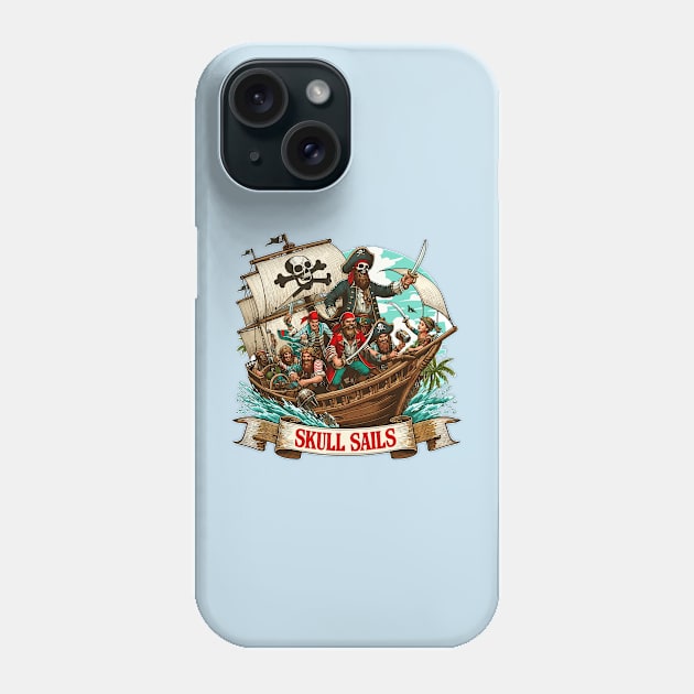 Pirate Ship Phone Case by Vehicles-Art