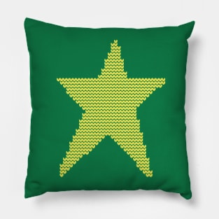 Yellow Christmas Star Pillow