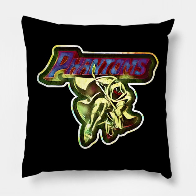 Pittsburgh Phantoms Roller Hockey Pillow by Kitta’s Shop