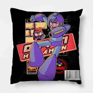 vaporwave anime aesthetic video game megaman Pillow