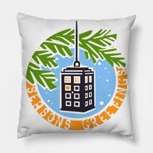 Tardis Christmas Ornament Pillow