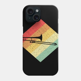 Retro Vintage 80s Trombone Gift For Trombone Players Phone Case