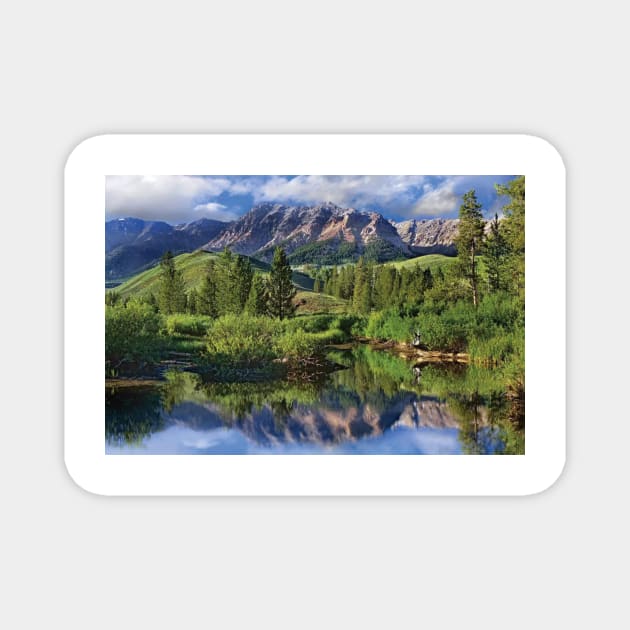 Easely Peak Sawtooth National Recreation Area Magnet by RhysDawson