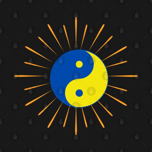 Blue and Yellow Universe in the Yin Yang by EpicClarityShop