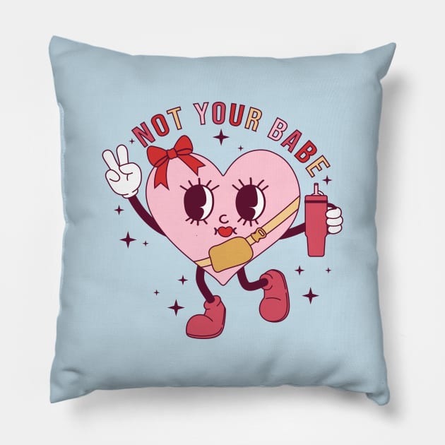 Not Your Babe Love Sucks Anti Love Anti Valentine Club Pillow by Pop Cult Store