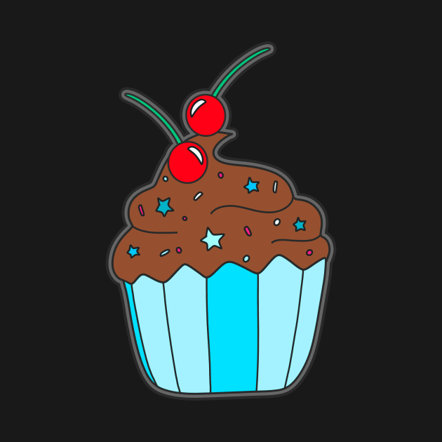 Chocolate Cupcake by Kelly Louise Art