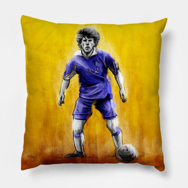 Gianfranco Zola - Chelsea Premier League Football Artwork Pillow by barrymasterson