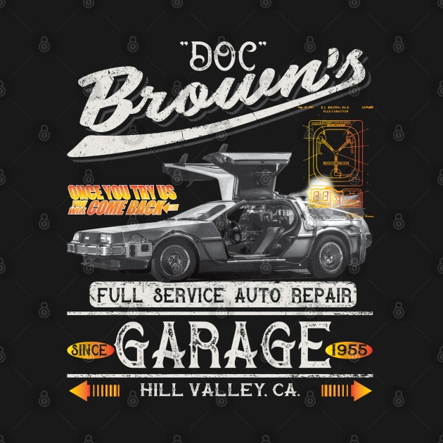 Doc Browns Garage by Alema Art