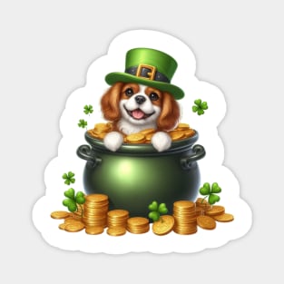 St Patricks Day Cavalier King Charles Spaniel Dog Magnet