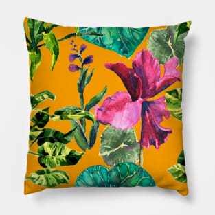 Seamless tropical flower Pillow