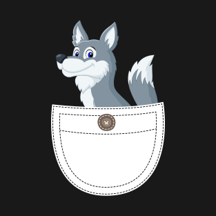 Wolf In Pocket T-Shirt