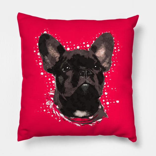 French Bulldog Puppy Pillow by Nartissima