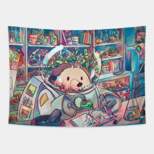 Space Astronaut Scientist Hedgehog Tapestry