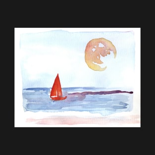Red Sail Red Moon T-Shirt