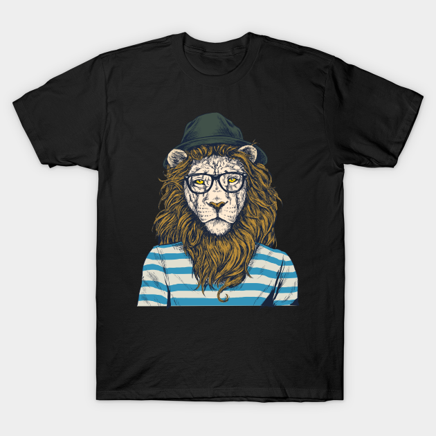 Discover Hipster Lion - Hipster Lion - T-Shirt