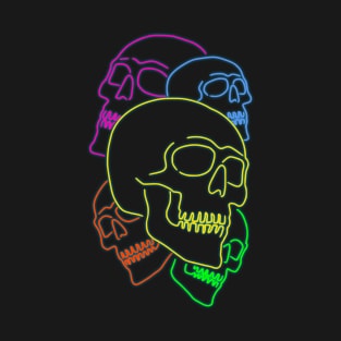 Colorful neon skulls T-Shirt