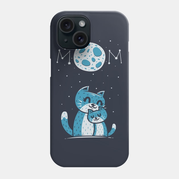 The Moon And The Mom Cat II Phone Case by krisren28