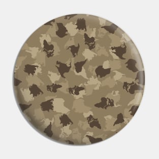 Beige Camouflage Pattern Pin