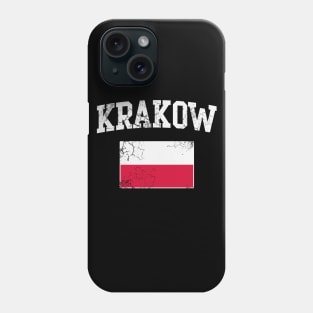 Krakow Poland Flag Polish Polska Polski Phone Case