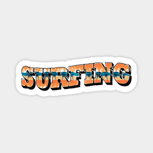 Surfing Beach Summer Typography Magnet